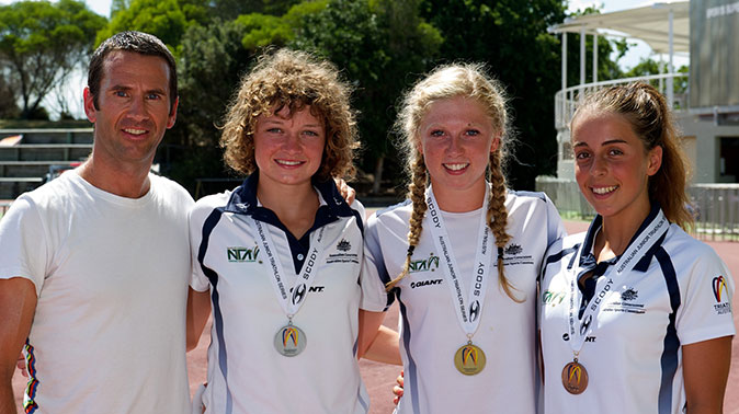 Junior-Girls-Medallists-with-Peter-Robertson-Sophie-Malowiecki-Jaz-Hedgeland-Brittany-Dutton