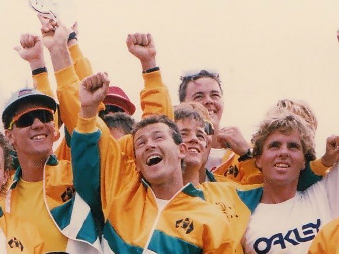 Stephen-Foster with-Brad-Beven-Greg-Welch clean-sweep-of-the-podium-at-the-1990-TWC-at-Orlando