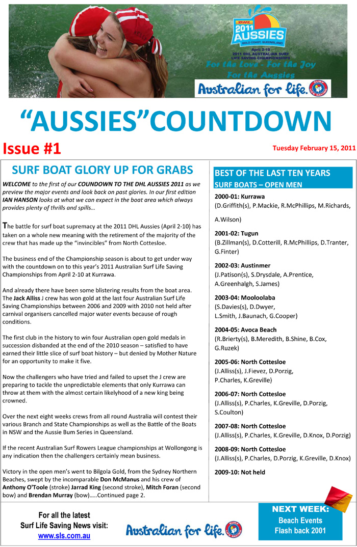 countdown to dhl aussies 2011 number 1 pge 1.jpg