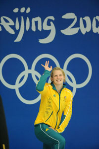 leisel jones on dais silver 200m breaststroke photo delly carr  sportshoot sal.jpg