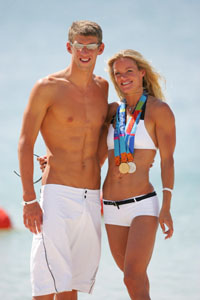 michael phelps and inga de bruijn athens olympics.jpg
